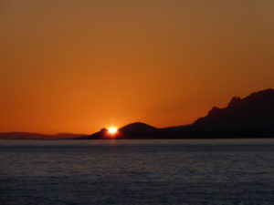 Antibes - coucher de soleil sur l’Estérel