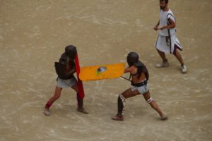 Amphithéâtre d'Arles - combat des gladiateurs