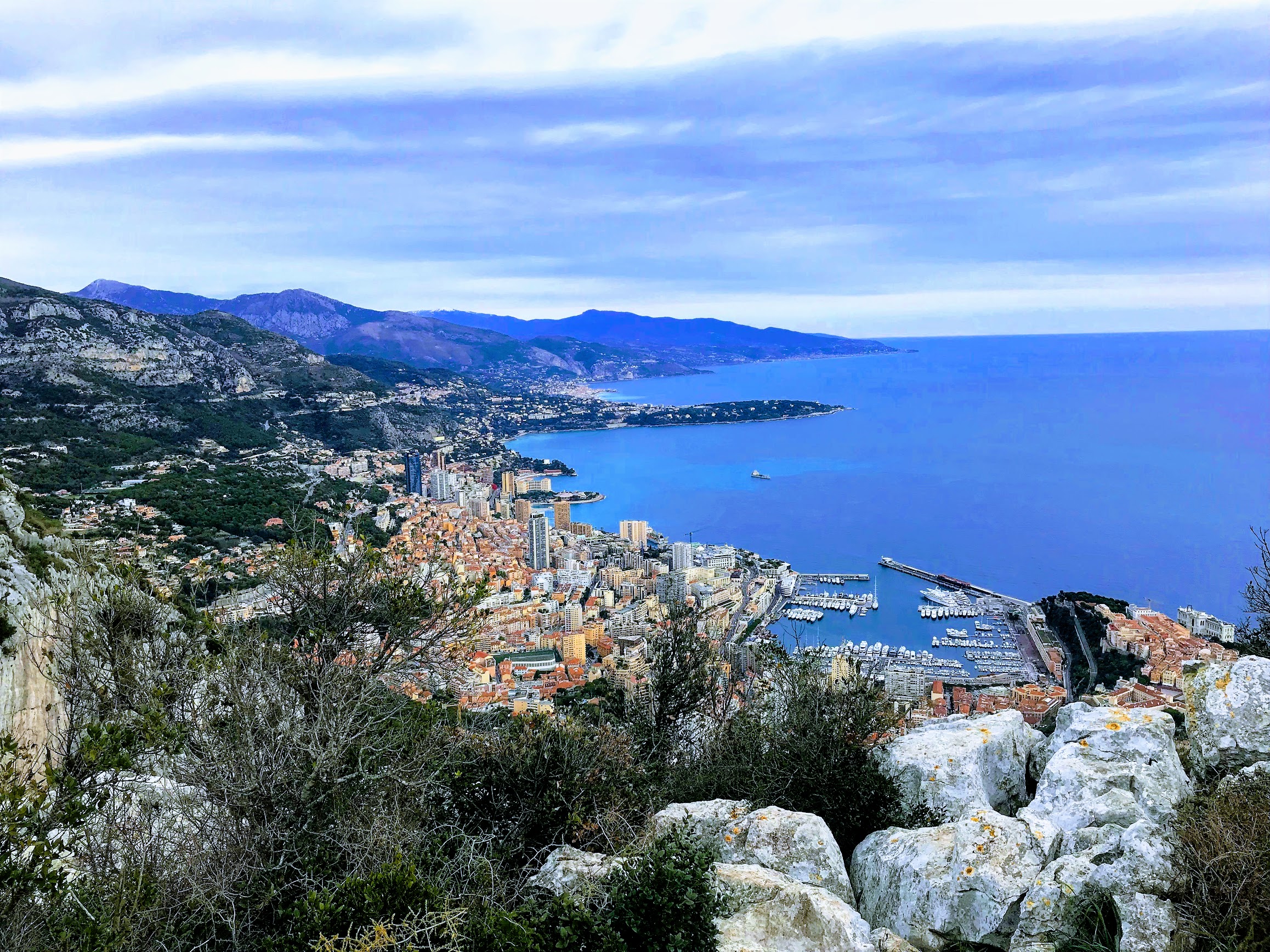 Vue de Monaco depuis la Tête de Chien 550m